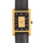 Goldbarren-Uhr mit Diamant Herren