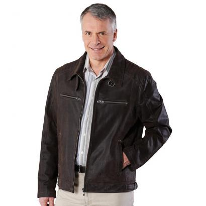 Sportive Lederjacke