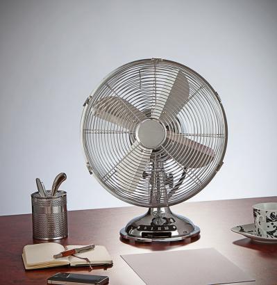 Chrom-Tischventilator