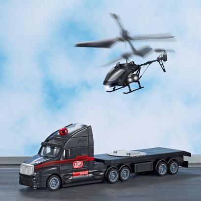 Ferngesteuerter Truck mit Helikopter