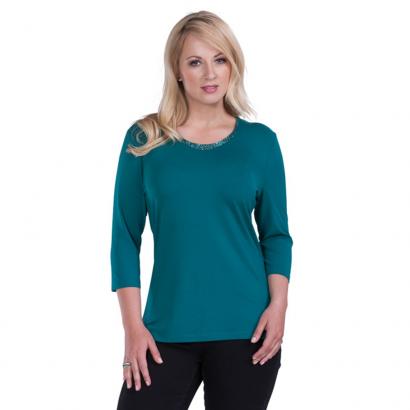 Rundhals-Shirt mit 3/4 Arm