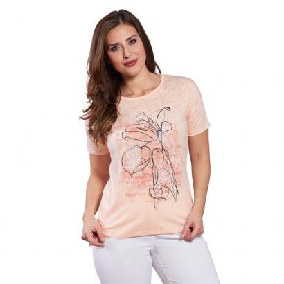 T-Shirt aus Flamé-Jersey
