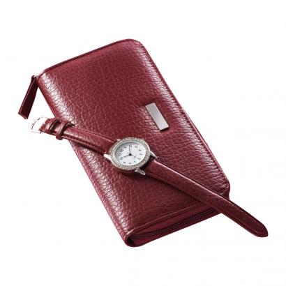 Elegante Damenuhr mit Geldbörse