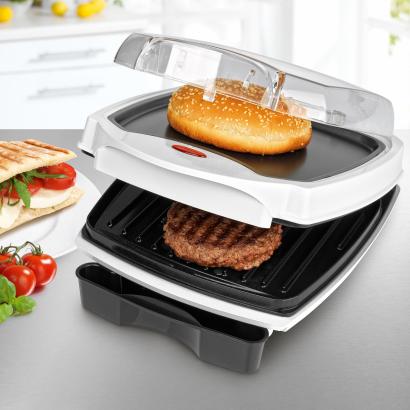 Kontakt-/Tischgrill mit Brötchenwärmer
