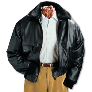 Flieger-Blouson aus Leder