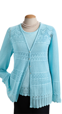 Strick – Ajourstrick Jacke & Top