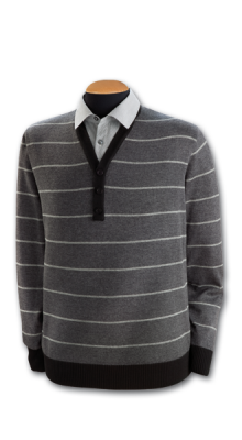 Pullover mit Hemdkragen