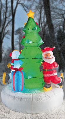 Weihnachtskarussell aufblasbar und leuchtend