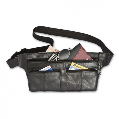 Flache Bauchtasche Lammleder