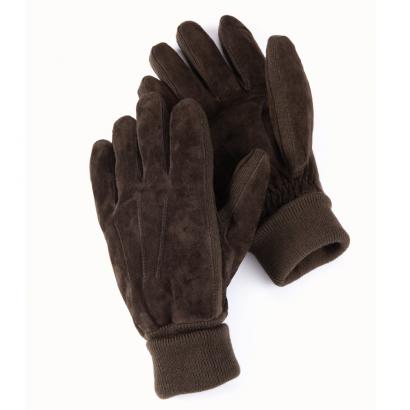 Lederhandschuh mit Strickeinsätzen