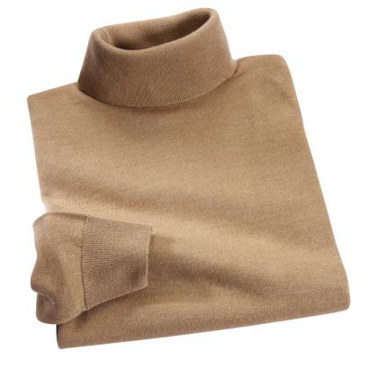 Luxus-Rollkragenpullover mit Seide