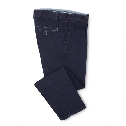 Doppelgefärbte Bundfalten-Jeans