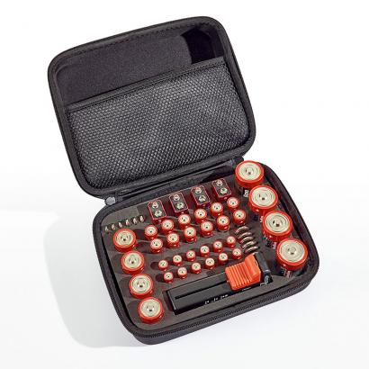 Batterie-Aufbewahrungstasche mit Tester