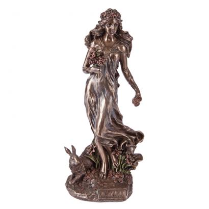 Bronzierte Ostara-Statuette