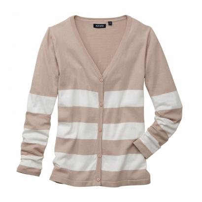 Strick-Cardigan mit Streifendessin