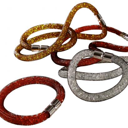 Funkelndes Glaskristall-Schmuckset