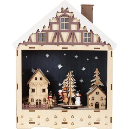 LED-Holzhaus „Marktplatz“