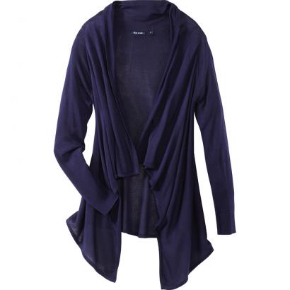 Strick-Cardigan mit Volantkragen