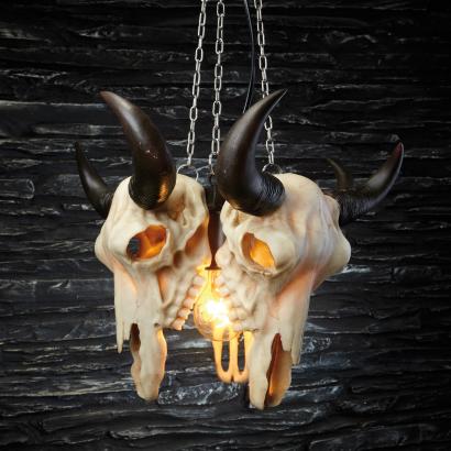 Hängelampe „Longhorn-Schädel“