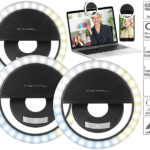 3er-Set Akku-Ringlicht für Smartphones, 72 CCT-LEDs, Ø 3,3″ (8,5 cm)