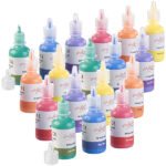 18er-Set Textilfarben in Gelb, Orange, Rot, Lila, Blau, Grün, je 30 ml
