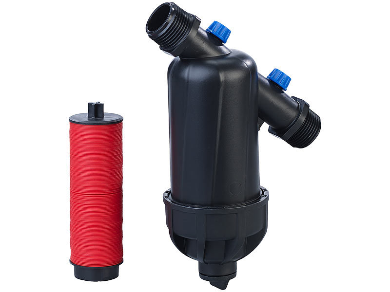 Scheibenfilter und Gehäuse mit 1″-Aussengewinde, max. Durchfluss 6 mⁿ/h Scheibenfilter und Gehäuse mit 1″-Aussengewinde, max. Durchfluss 6 mⁿ/h