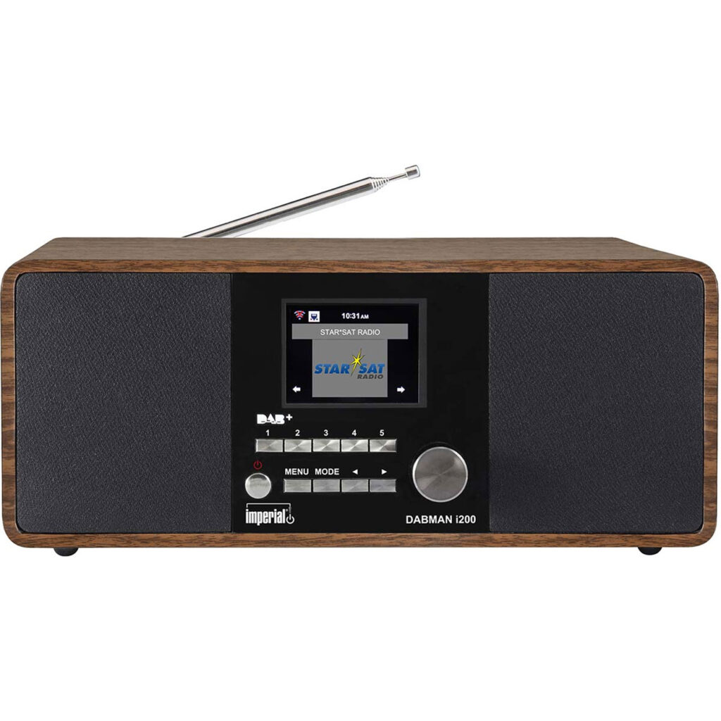 Multifunktionales WLAN-Internetradio in Holzoptik, DAB+ & UK Stereo Multifunktionales WLAN-Internetradio in Holzoptik, DAB+ & UK Stereo