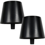 2er-Set Flaschenlampe, schwarz, Ø 18 x H 11,5 cm