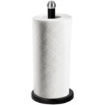 Design Küchenrollenhalter, schwarz-silber, 15 x 34 cm