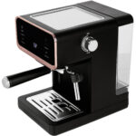 Design 3in1 Siebträger-Kaffeemaschine, schwarz-roségold, 950 Watt