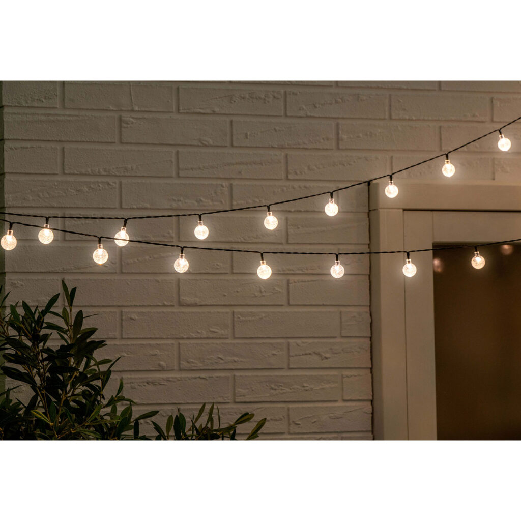 LED-Solar-Lichterkette, 50 Leuchten, 8 Modi, warmweiss, 6,9 m LED-Solar-Lichterkette, 50 Leuchten, 8 Modi, warmweiss, 6,9 m