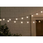 LED-Solar-Lichterkette, 50 Leuchten, 8 Modi, warmweiss, 6,9 m