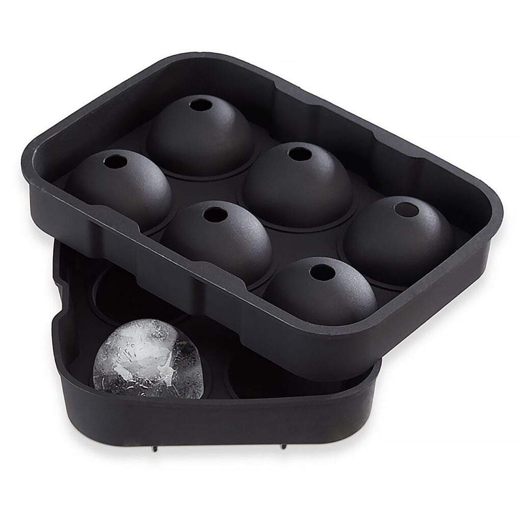 Eiswürfelform Silikon für 6 Eiskugeln, Ø 4,5 cm