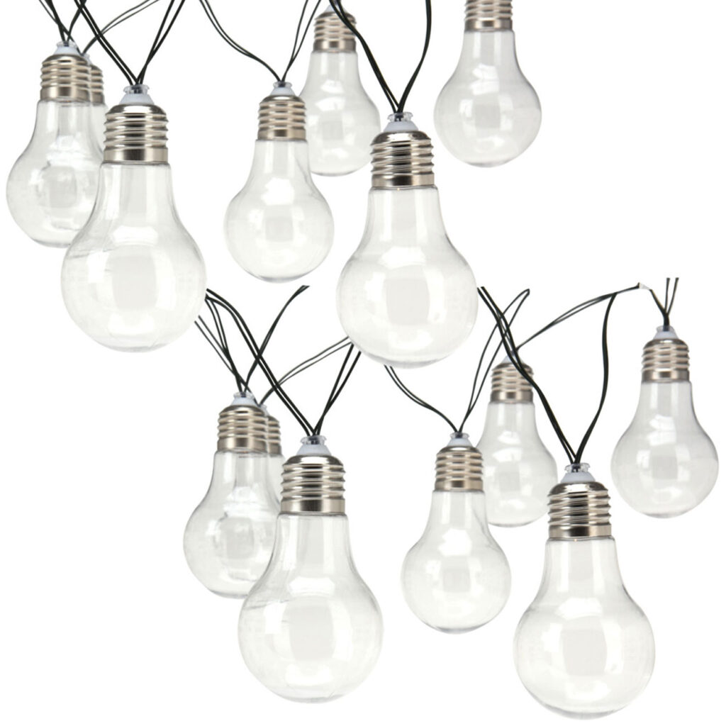2er-Set Lichterkette mit 10 Lampen, Solar, Länge 2 m 2er-Set Lichterkette mit 10 Lampen, Solar, Länge 2 m