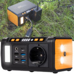 Mini-Powerstation mit Li-Ion Batterie 74 Wh, 20.000 mAh, LED-Leuchtpanel