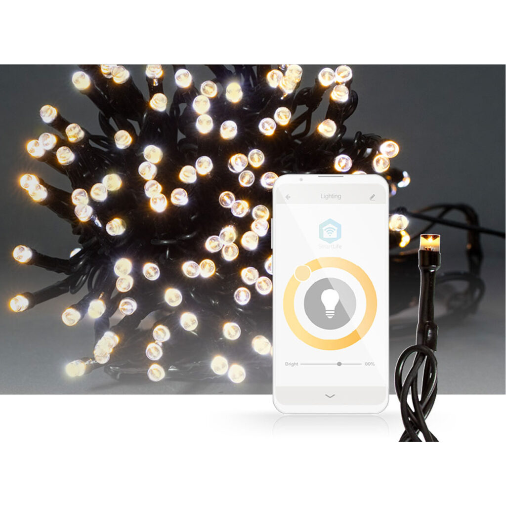 SmartLife LED Lichterkette, 200 LEDs, dimmbar, 7 Lichtmuster, IP65, 20 m SmartLife LED Lichterkette, 200 LEDs, dimmbar, 7 Lichtmuster, IP65, 20 m