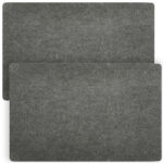 2er-Set Tischset aus Filz, dunkelgrau, rechteckiges Platzdeckchen, 45 x 30 cm
