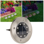 LED-Garten-Bodenleuchten, 4er-Set, mit Solarzelle, Farbwechsel-LEDs