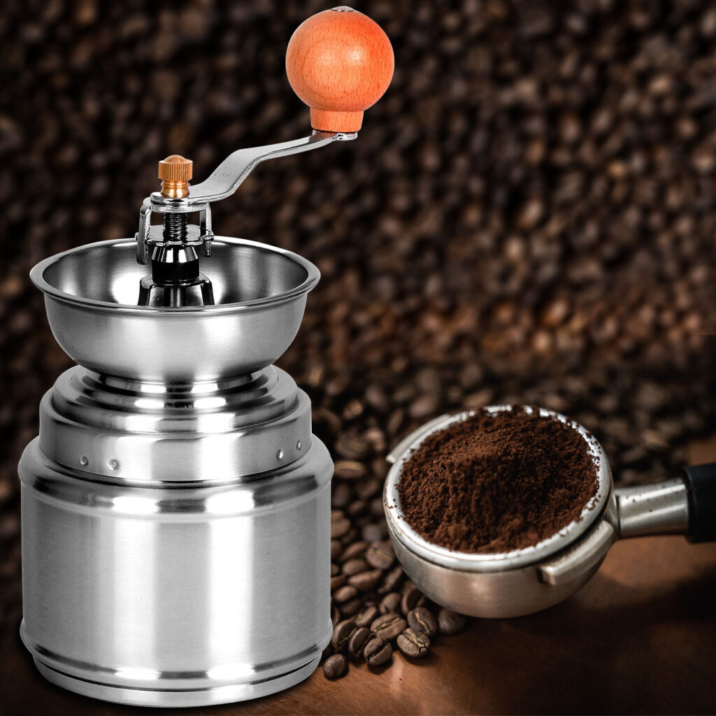 Kaffeemühle mit Keramikmahlwerk, nostalgisch, 9,5 x 21 cm Kaffeemühle mit Keramikmahlwerk, nostalgisch, 9,5 x 21 cm