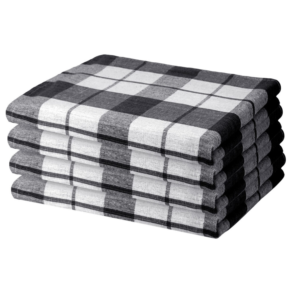 4er-Set Geschirrtücher, schwarz, 100% Baumwolle, 70 x 50 cm 4er-Set Geschirrtücher, schwarz, 100% Baumwolle, 70 x 50 cm