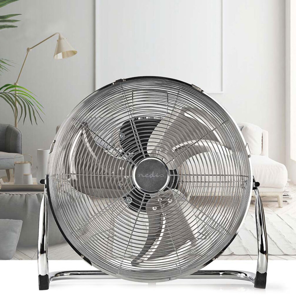 Bodenventilator, Höhe 40 cm, Metall, kippbar, 80 W Bodenventilator, Höhe 40 cm, Metall, kippbar, 80 W