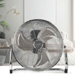 Bodenventilator, Höhe 40 cm, Metall, kippbar, 80 W