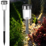 Solar-Gartenlampe mit Erdspiess, warm-weiss, 36.5 cm