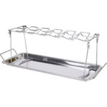 Grillhalter für Hähnchenschenkel, Auffangschale, Edelstahl