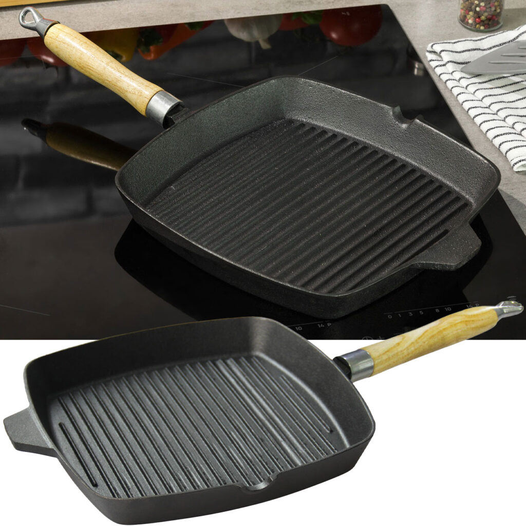 Gusseiserne Grillpfanne, 26 cm