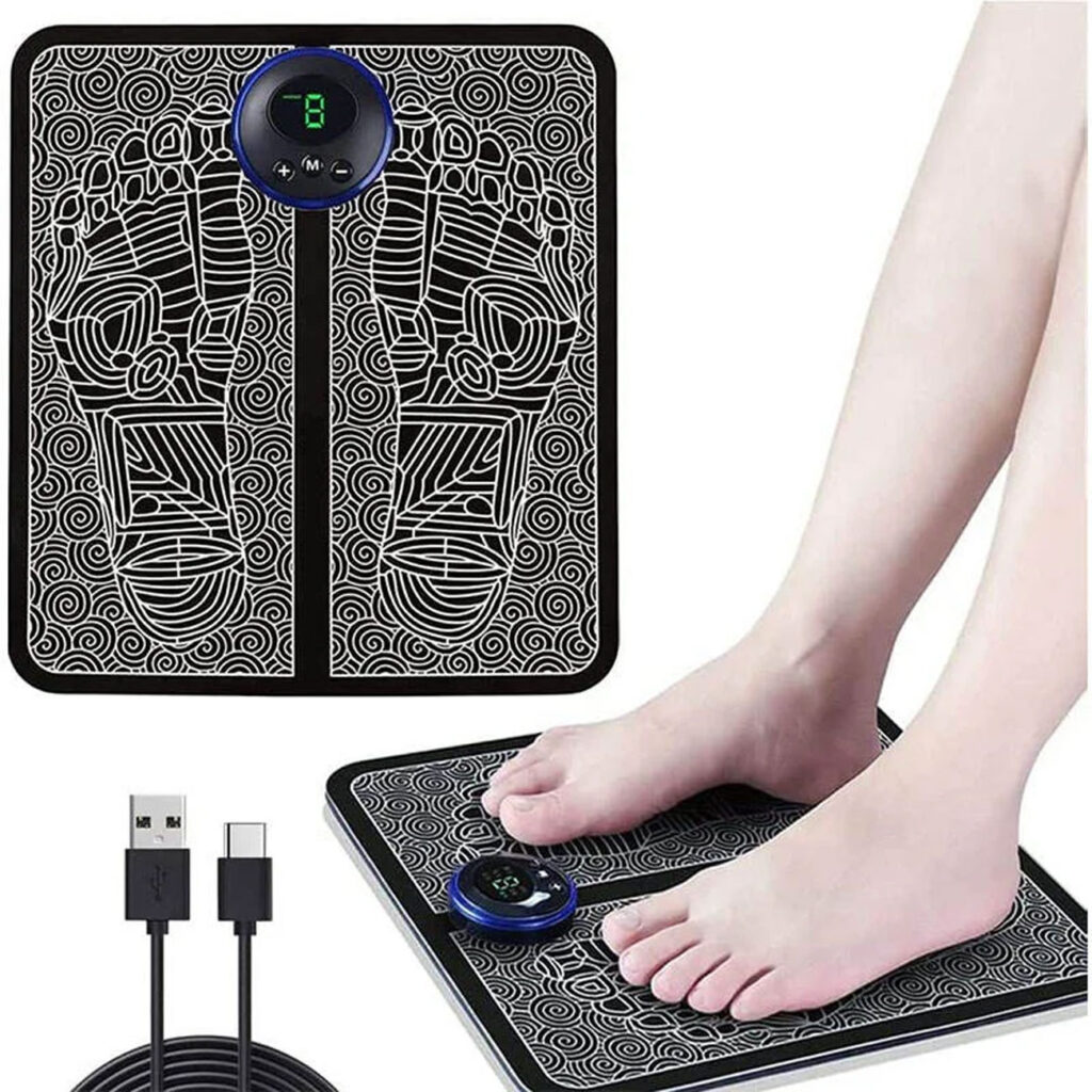 Faltbare EMS Fussmassagematte mit 8 Massagemodi, Akkubetrieb Faltbare EMS Fussmassagematte mit 8 Massagemodi, Akkubetrieb