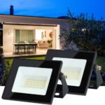 2er-Set LED Aussenstrahler aus Aluminium, 1620lm, wasserfest (IP65)