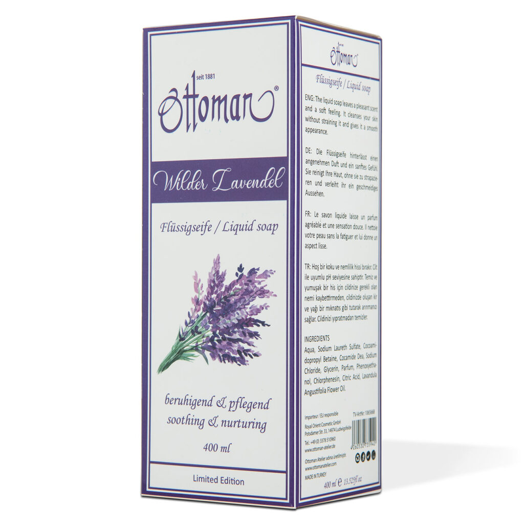 Lavendel Flüssigseife, 400 ml, für gepflegte und saubere Hände