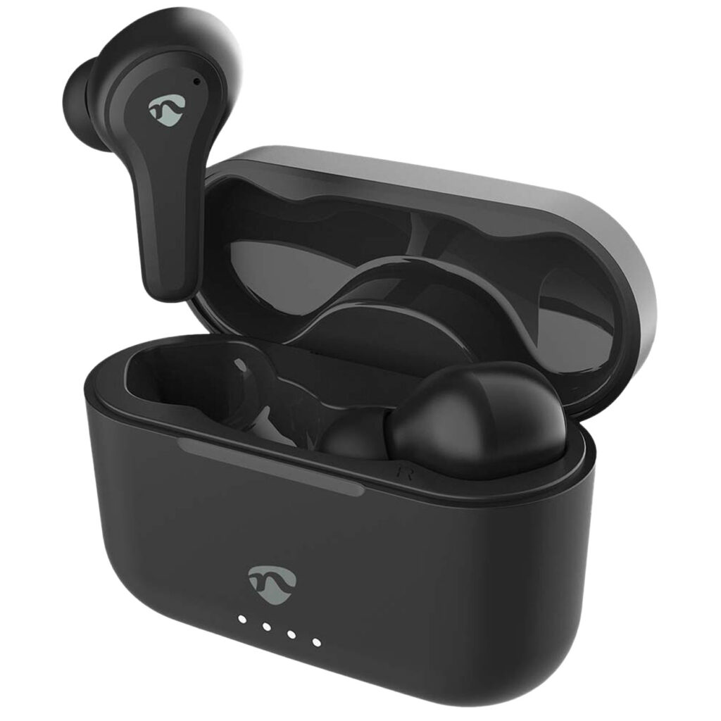Kabellose Hybrid 5.3 Bluetooth-Kopfhörer mit ENC + ANC und Ladeetui, schwarz Kabellose Hybrid 5.3 Bluetooth-Kopfhörer mit ENC + ANC und Ladeetui, schwarz