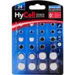 Knopfzellen-Batterie-Set, 1,5V / 3V, Lithium / Alkaline, 24 Stück, 12 Typen